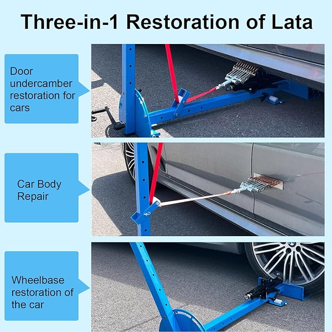 Car Sheet Metal Dent Repair Tool - Automotive Sheet Metal Repair Tools,PDR Tools with Pull Row and ot Pieces,3 in 1 PDR Dent Puller Kits