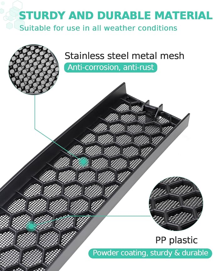 REFORM DESIGN Front Grill Mesh Insert Compatiable with 2020-2024 Tesla Model Y, Air Vent Cover Guard Replacement for Tesla Model Y Accessories, Black(NOT FIT 2025 2026 JUNIPER)