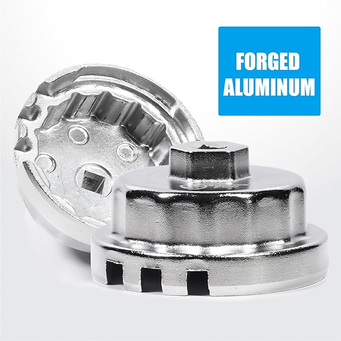 64mm Toyota Oil Filter Wrench,14 flute Cap Style oil filter removal tool for Toyota, Camry, Lexus, Tundra, 4Runner, Highlander, RAV4 and More with 2.5L to 5.7L Engines
