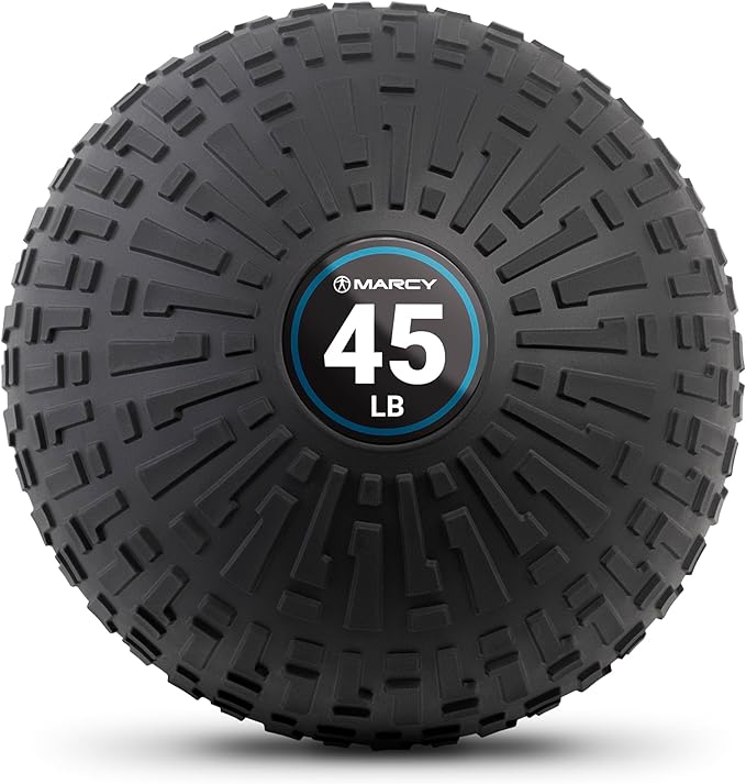 Marcy Slam Ball, 10–50 lbs Dead Weight, Non-Bounce, Sand-Filled Medicine Ball with Durable PVC Shell & Textured Grip for Slams, Tosses, Core & Full Body Training