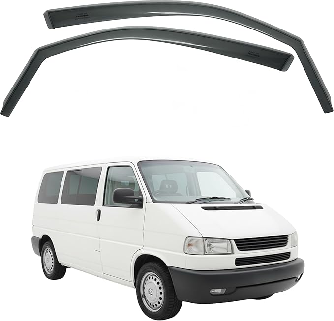 in-Channel Car Window Rain Guard Compatible with VW T4 fit:1992-2004 2pcs, Taiwan Made Precise & Transparent Car Wind Deflectors No Water Leakage Visors