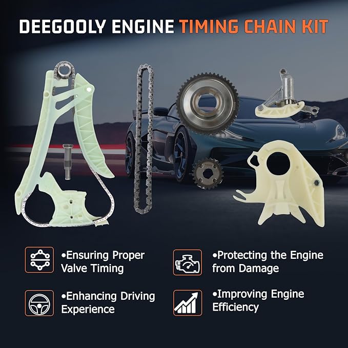 11318648732 Engine Timing Chain Kit & 11417605366 Oil Pump Guide Kit Applied for 328 428 528 X3 X5 2.0 Engine Aftermarket Parts Replace for 11317592877 11317592850