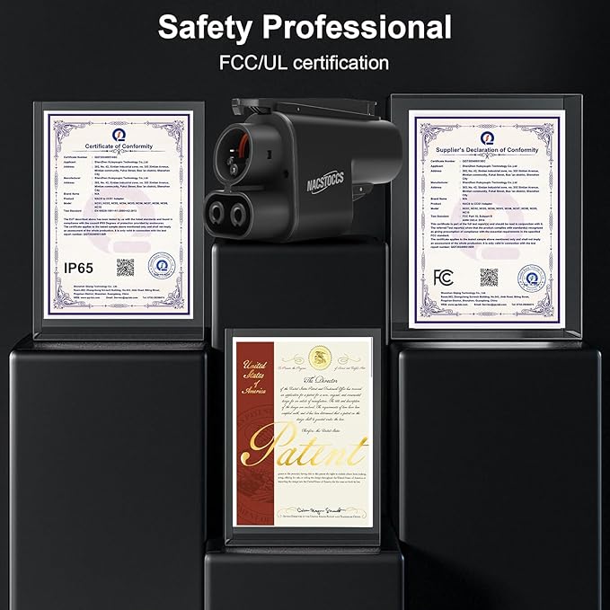 Electric Vehicle Charging Adapter Compatible with Tesla Supercharger, Fit for Rivian,Ford,GM EVs for Tesla Supercharger to CCS1 Charger Adapter, Max 500A 1000V Fast Charge