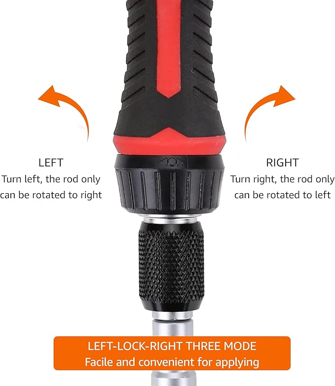 Amazon Basics Magnetic Ratcheting Wrench and Electronics Precision Screwdriver Set, 73 count (Pack of 1), Black/Red/Silver