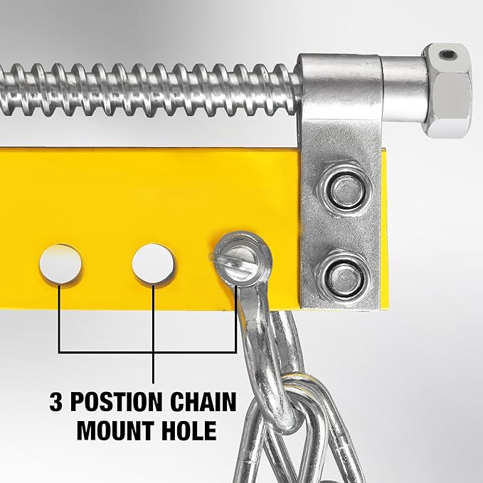 YELLOW JACKET Engine Leveler 1500lbs Steel Engine Hoist Shop Crane with Ball Bearing and Adjustable Handle