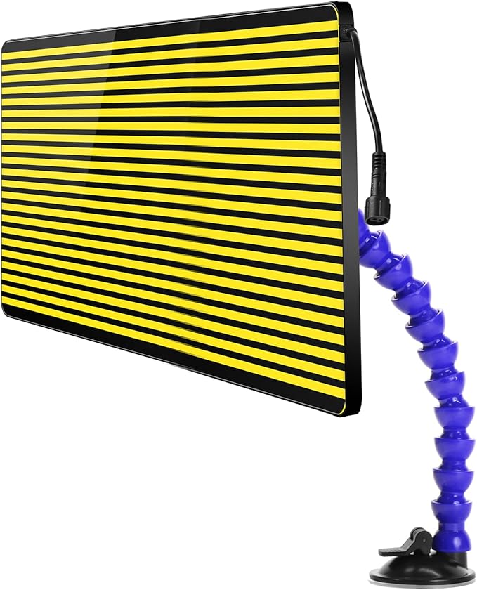 LED Stripe Line Board Paintless Dent Repair Tools Double Stripe USB Line Reflector Board with Adjustable Holder for Car Body dent Removal Testing Tool