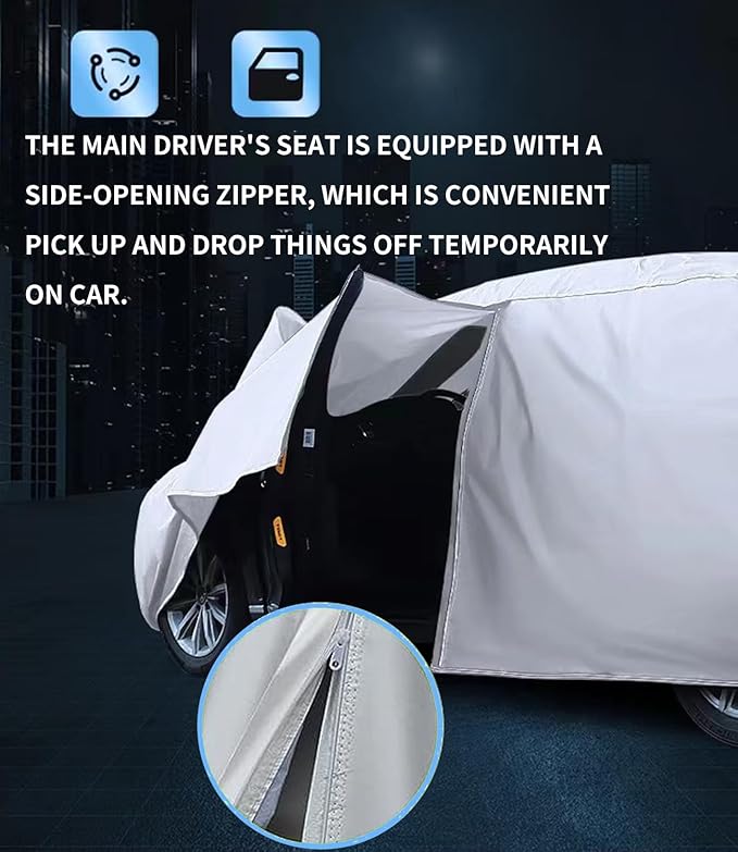 Custom-Fit for Car Cover, 7 Layers Car Cover Waterproof All Weather for Automobiles, Outdoor Full Cover Rain Sun UV Protection with Zipper (for iX3)