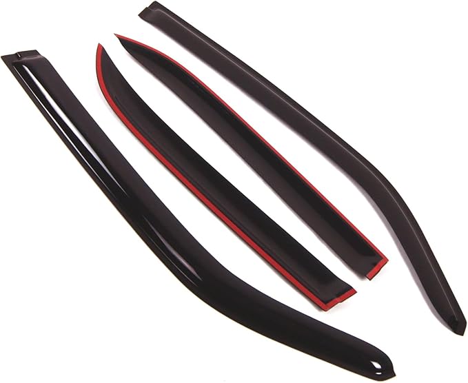 TuningPros Outside Mount Window Vent Visors Rain Guards Compatible with Chevrolet Tahoe 2007-2014 | Side Window Wind Deflectors Rain Shields | Smoke Tinted, 4 Pcs Set, DGWV-082