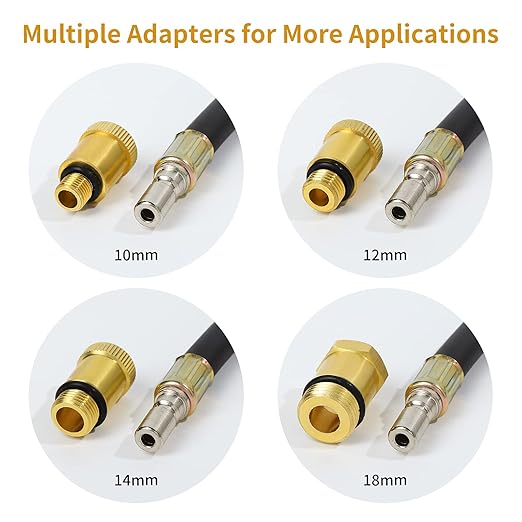 8PCS Compression Tester Kit Professional Petrol Gas Engine Cylinder Pressure Gauge 0-300 PSI Automotive Tool for Motorcycle Car Truck (Blue)