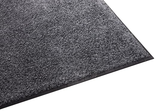 Guardian Platinum Series Indoor Wiper Floor Mat, Rubber with Nylon Carpet, 3'x18', Grey