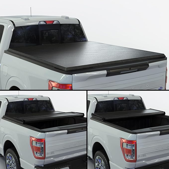 Soft Folding Truck Bed Tonneau Cover |TSTF013|Fits 2004-2014 Ford F-150 5.5' Bed (66")