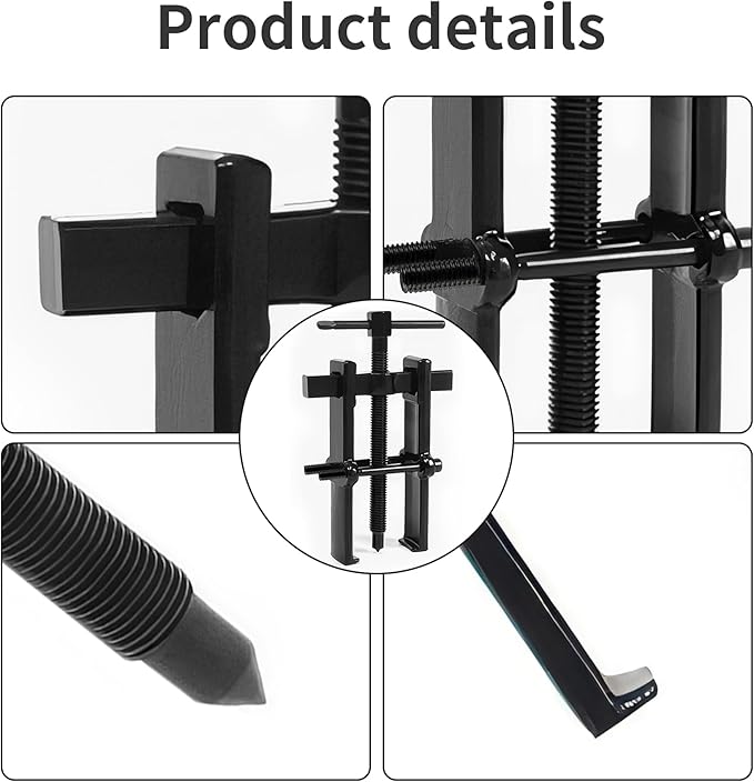 Beam 2 Jaw Puller 2.5" Universal Bearing Gear Pullers with 160mm T-Shaped Screw,High Carbon Steel Pullers,Adjuestable Pulley Removal Tool for Bearings/Flywheels/Pulleys Remove