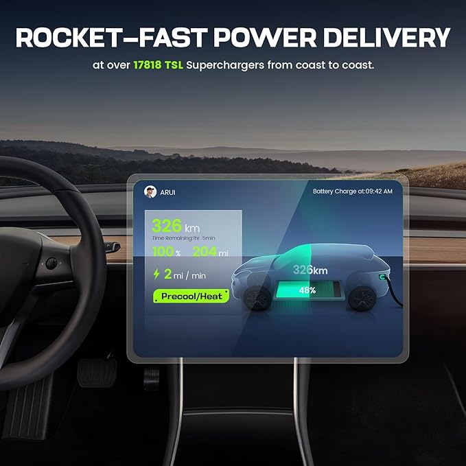 2025 Upgraded Tesla Supercharger to CCS1 Charger Adapter, [Max 500A 1000V] Fast Charge Electric Vehicle Charging Adapter（Black）