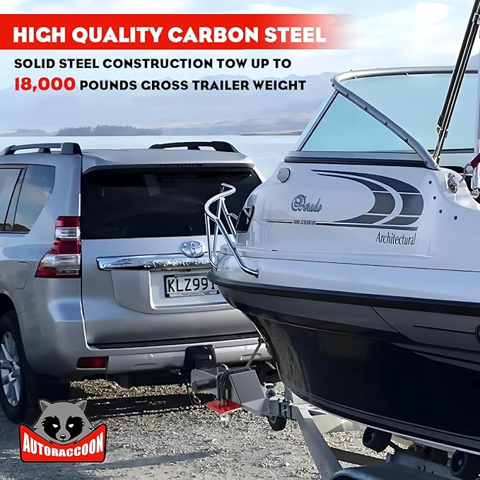 Trailer Hitch Lock - 5/8" Dia Locking Receiver Pin, Fits 2" Receiver Tubes, Class III & IV Hitch Receivers, Anti-Theft Trailer Receiver Lock