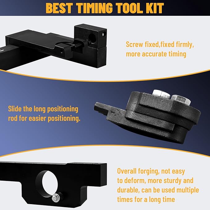 Engine Camshaft Timing Locking Tool Kit Compatible with BMW N20 N26,with Flywheel Holder & 7676 Oil Seal Repair Kit, Engines Alignment Locking Timing Tool Kit 212831,119340,212830,219548