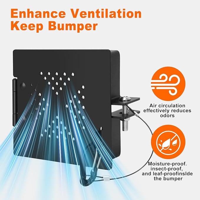 2 Pack Camper Bumper End Caps RV Aluminum Cap Sewer Hose Plug Cover with Screw Fixing, Heavy Duty RV Trailer Accessories for 4 Inch Bumper