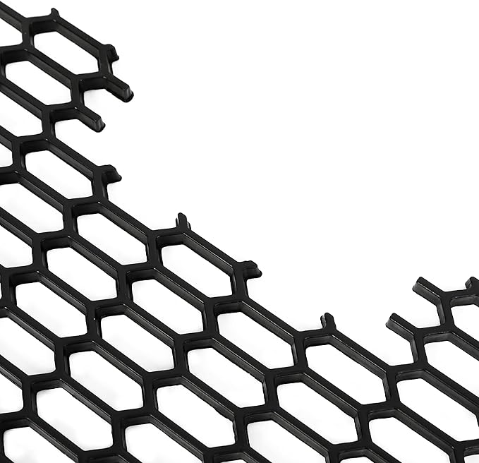 KUAFU Front Radiator Protective Grill Guard Insert Compatible with 2020-2023 Chevy Chevrolet Corvette C8 Front Lower Grill Vent Insert Grille Mesh Black Stretched Hexagon PP Plastic