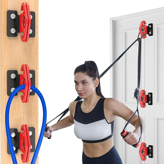 Resistance Band Wall Anchor Set，No Weld Wall Mount for Exercise Bands & Suspension Straps Resistance Band Wall Mount System Compact Strength Training Kit for Home Gym Workouts & Physical Therapy