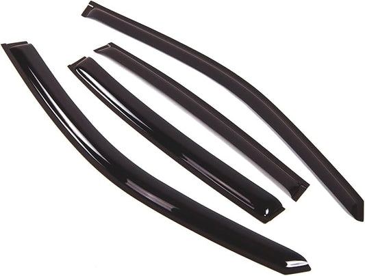 Tuningpros WD2-016 Dark Smoke 4 Pcs Set Window Visor (Outside Mount) Deflector Rain Guard Compatible with 1997-2005 Buick Park Avenue