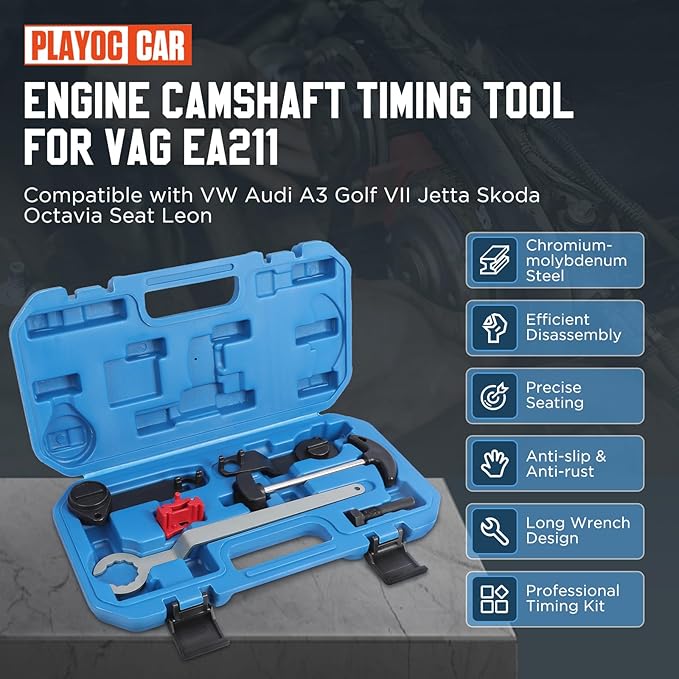 PLAYOCCAR Engine Camshaft Timing Tool Replacement for VAG EA211 1.0L 1.2L 1.4L 1.6L FSI TSI TFSI, Compatible with VW Audi A3 Golf 7 Jetta Skoda Octavia Seat Leon