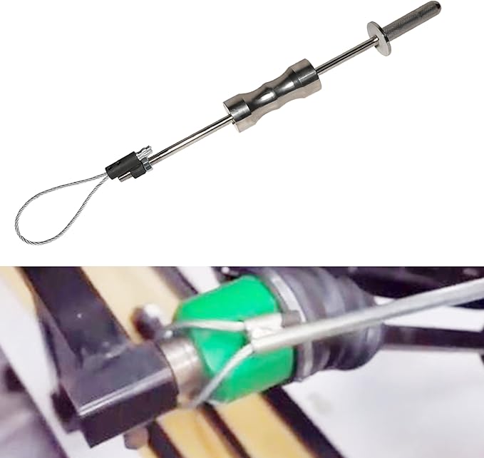 DPTOOL Inner CV Joint Puller Slide Hammer Front Wheel Drive Axle Half Shaft Removal Tool Kit Heavy Duty 10 Pounds Slide Hammer 63mm 48mm CV Joint Fork Adapter Attachments