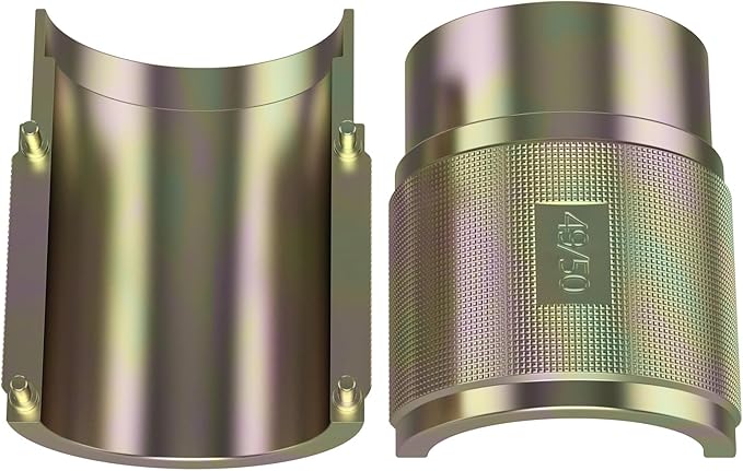 Moker Fork Seal Driver 49-50mm，Motorcycle Fork Oil Seal Driver Tool，Split Design， Helps to Insert a New Seal into a Fork Without Damage