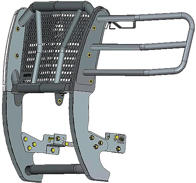 Black Horse Rugged Heavy Duty Grille Brush Bumper Guard Modular Black Compatible with 2007-2013 Chevrolet Silverado 1500-RU-CHSI07-B