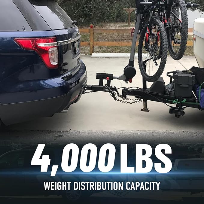 Tow Hitch 2 Inch, Dual Hitch Extender, Drop-Rise Trailer Hitch Adapter Extension, 4000 LBS Capacity Double Receiver Extender Fits Standard 2" Class III & IV Receivers for Cargo Carrier Bike