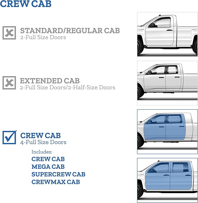 Auto Ventshade [AVS] Outside Mount Rain Guards For 2001 - 2003 Ford F-150, SUPERCREW ONLY; 2002 - 2003 Lincoln Blackwood | Window Vent Visors, 4 pcs. - Smoke | 94949