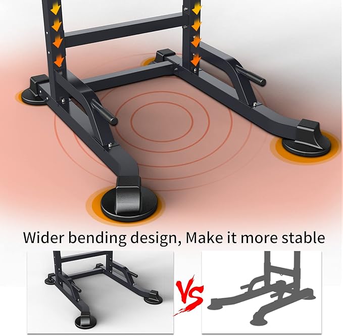 Power Tower Dip Station Workout equipment Pull up Bar for Home Gym Adjustable Height Strength Training Fitness Excercise Equipment,Load 450LBS