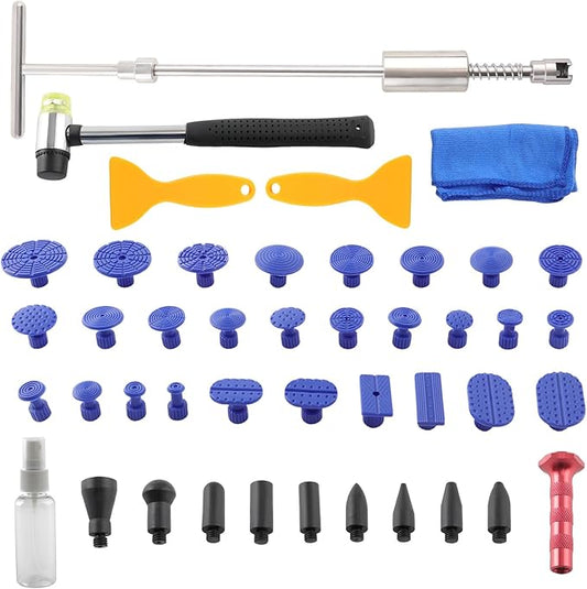 maXpeedingrods Car Dent Puller Dent Removal Kit, 2 in 1 Slide Hammer T Bar Dent Puller, Paintless Auto Body Dent Repair Tool, for Car Motorcycle Refrigerator, 43PCS