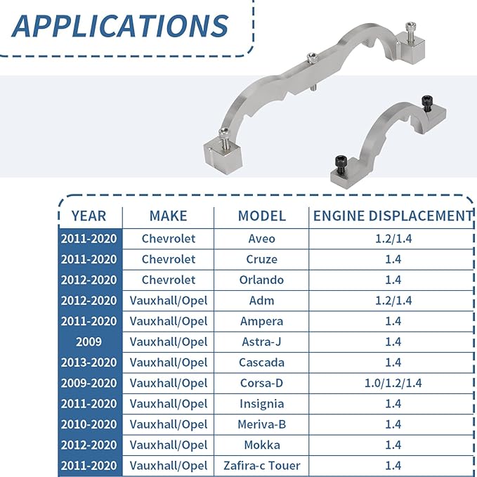 Turbo Engine Timing Tool Kit Engine Camshaft Alignment Tool Set Fits for 1.0 1.2 1.4L Chevy Cruze Aveo Orlando Vauxhall Opel