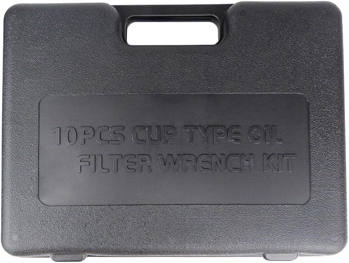 10PCS Oil Filter Cap Wrench Tool Set Includes 24mm,27mm,29mm,30mm,32mm,36mm,38mm, 64mm Oil Filter Housing Removal Socket Kit for Toyota,BMW, Mercedes, VW