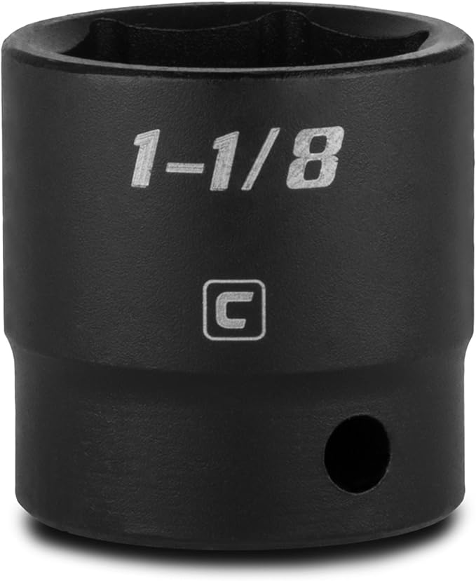 Capri Tools 1-1/8-Inch Shallow Impact Socket, 1/2-Inch Drive, 6-Point, SAE (CP55063)