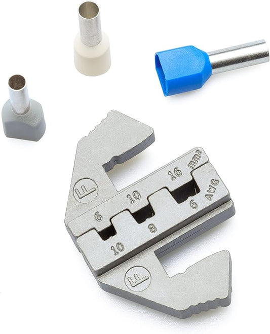 Wirefy Crimping Die for Large Ferrule Terminals 10-6 AWG | Interchangeable Quick-Change Die for Wirefy Crimping Tools | Heavy-Duty Precision Crimp for Large Gauge Wires