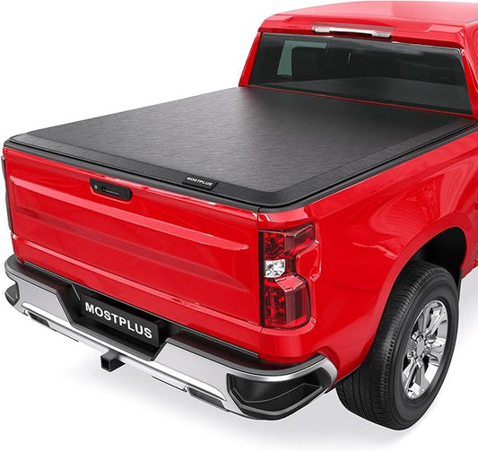 MOSTPLUS Roll-Up Soft Vinyl Truck Bed Tonneau Cover Compatible for 2009-2023 Ford F150 F-150 Short Bed On Top (6.5 FT Feed Bed)