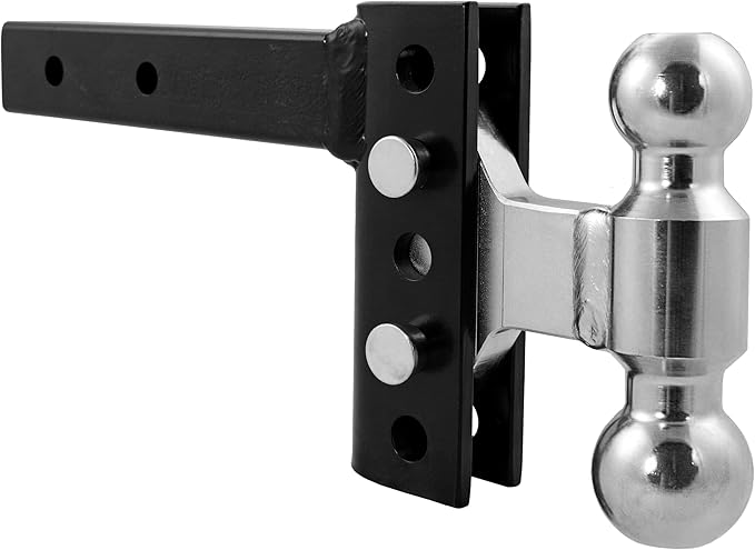 Andersen Hitches | EZ Adjust Hitch | 4" Drop/Rise, 2 x 2-5/16" Ball, 2" Shank | Adjustable Heavy Duty Hitch | 10K/14K GTWR | 3294