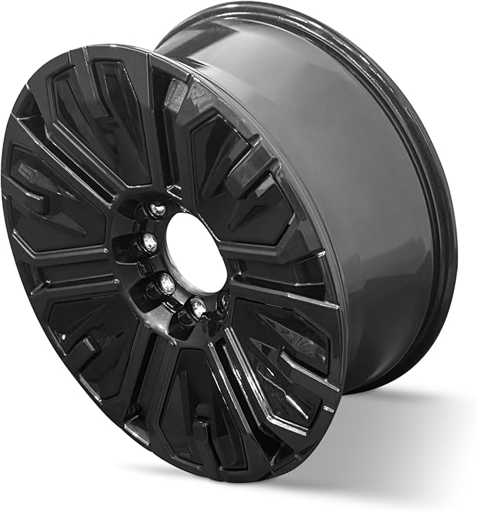 For 2025 Chevrolet Silverado 1500 EV 22 Inch Painted Gloss Black Alloy - Genuine OEM Rim - Road Ready Truck Wheel