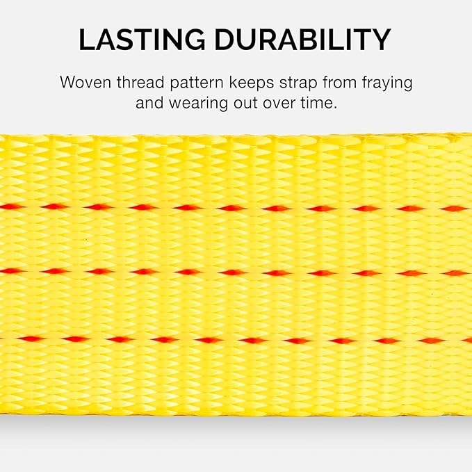 NEIKO 51008A Heavy Duty Tow Strap with Hooks, 2” x 30’, 10,000 LB Capacity, Tow Rope for Vehicles, Cars, Trucks, ATV Tow Strap