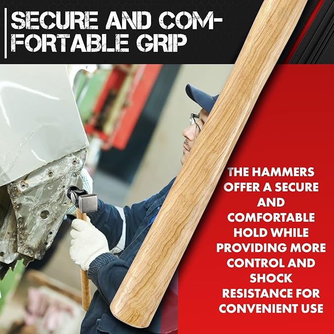 C&T Auto Body Repair Tool Kit,7 Piece,Car Body Repair Tool Kit, Carbon Steel Dolly and Hammer Dent Body Fender Tool Set