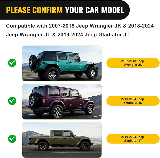 Nilight Roof Rack Cross Bars Fit for Jeep Wrangler 2007-2024 08 09 20 21 22 23 JK JL Gladiator JT 2 & 4 Door Aluminum Rails Crossbars with Anti-Theft Lock for Rooftop Cargo Carrier Luggage Box Tent