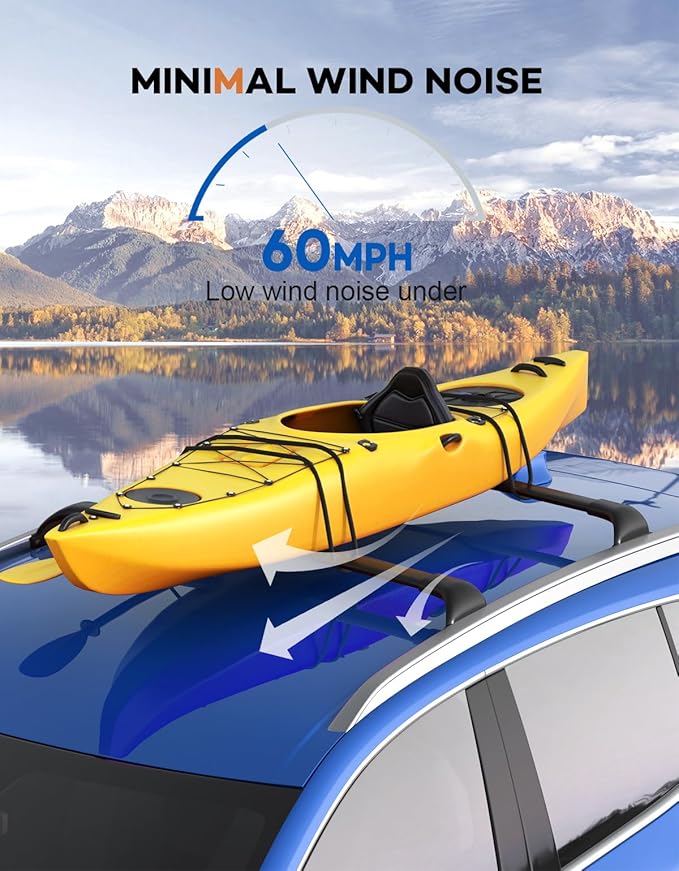 Roof Rack Cross Bars 220lbs Compatible with 2023 2024 2025 2026 Honda CRV CR-V & CRV Sport Hybrid, Heavy Duty Aluminum Crossbar Luggage Racks Roof Rails Rooftop Carrier Cargo Black