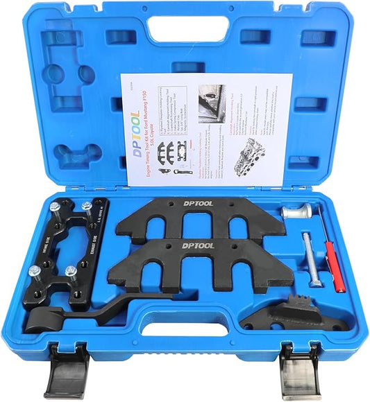 DPTOOL Engine Timing Tool Kit Compatible with Ford Mustang F150 5.0L Coyote 2015-2017, for Second Generation 5.0L Coyote Engine with Valve Spring Compressor Tool Camshaft Holding Tool