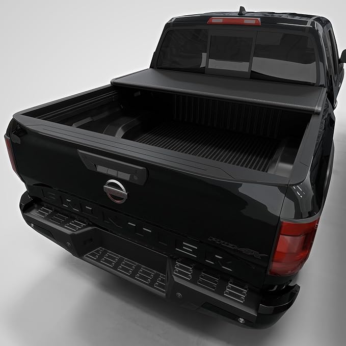 Low Profile Tri-fold Truck Bed Tonneau Cover Compatible with 2005–2022 Nissan Frontier | 5' (60") Bed | CFLPX033
