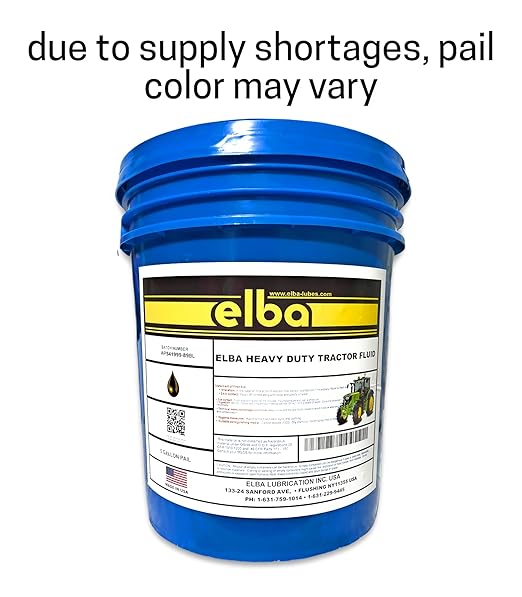 Elba Heavy Duty Tractor Hydraulic Fluid | Hydraulic Oil & Transmission Fluid | J20C Equivalent | (5 Gallon Pail)