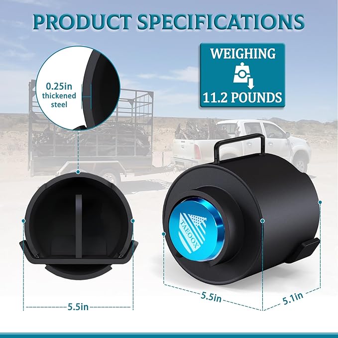 Upgraded Trailer Lock Fits 2 5/16 Inch Coupler, Heavy-Duty Trailer Hitch Locks, Pry-Resistant & Anti-Theft Trailer Coupler Lock, Accessories for Trailer/RV/Boat (Trailer Lock with Handle)