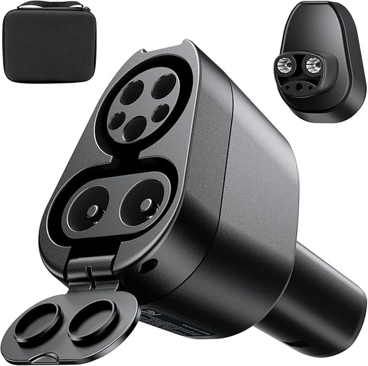 2-in-1 CCS1 & J1772 to Tesla Adapter 250KW/1000V - SuperFast Charging for Model Y/3/S/X, Compatible with Level 1 2 3 Charging Stations with CCS1& J1772 Plug, UL/FCC Certified, IP65 Waterproof
