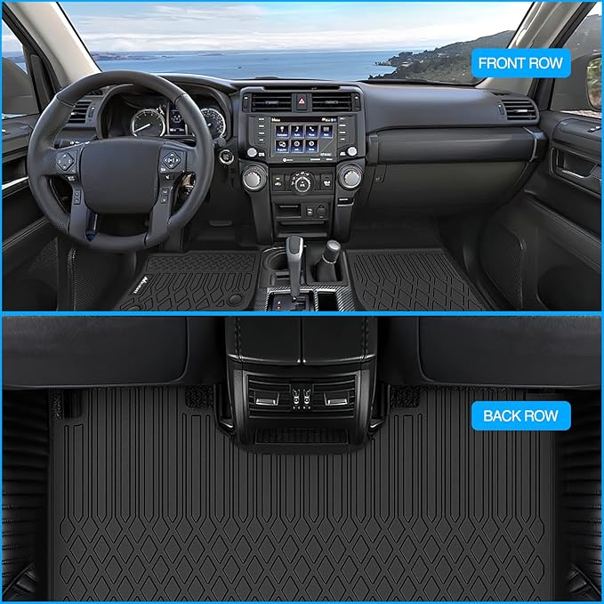 Nilight TPE Floor Mats for Ford F-150 F150 Lightning SuperCrew Cab Bucket Seats 2015 2016 2017 2018 2019 2020 2021 2022 2023 2024 2025 All Weather Custom Fit Heavy Duty Floor Liners