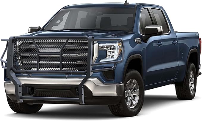 Black Horse RUGGED Heavy Duty Grille Brush Bumper Guard Modular Black Compatible with 2020-2023 GMC Sierra 2500 HD|2020-2023 GMC Sierra 3500 HD-RU-GMSI20-B