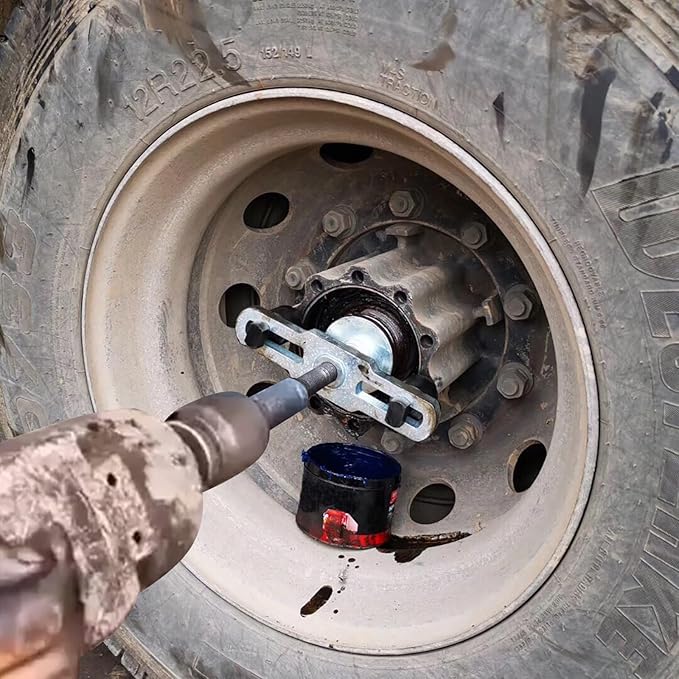 Hub Removal Tool, Universal Hub Puller for Commercial Trucks, Heavy Duty Drive Axle Hub Bearing Puller, Designed for Semi-Trailers Suitable for Class 6-8 Trucks and Equipment.